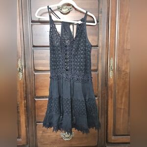 Black Lace Mini Dress